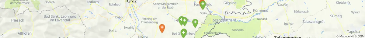 Kartenansicht für Apotheken-Notdienste in der Nähe von Kapfenstein (Südoststeiermark, Steiermark)